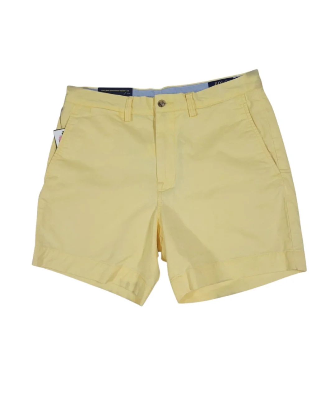 Polo Ralph Lauren Stretch Cotton Twill Chino Yellow Shorts Men 30 Inseam 6 NWT